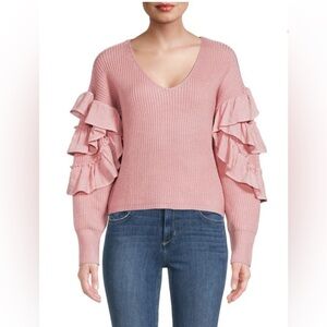 Ruffle Sleeve Sweater size S